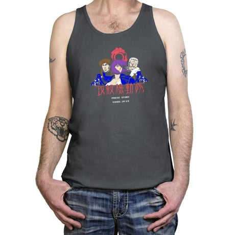 Ghost in the Pixels Exclusive - Anime History Lesson - Tanktop Tanktop RIPT Apparel X-Small / Asphalt