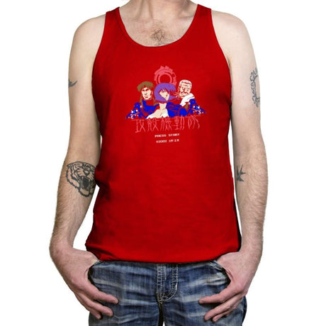 Ghost in the Pixels Exclusive - Anime History Lesson - Tanktop Tanktop RIPT Apparel X-Small / Red