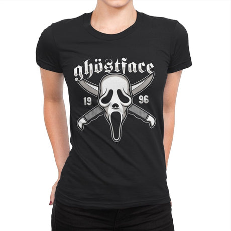 Ghostface - Womens Premium T-Shirts RIPT Apparel Small / Black