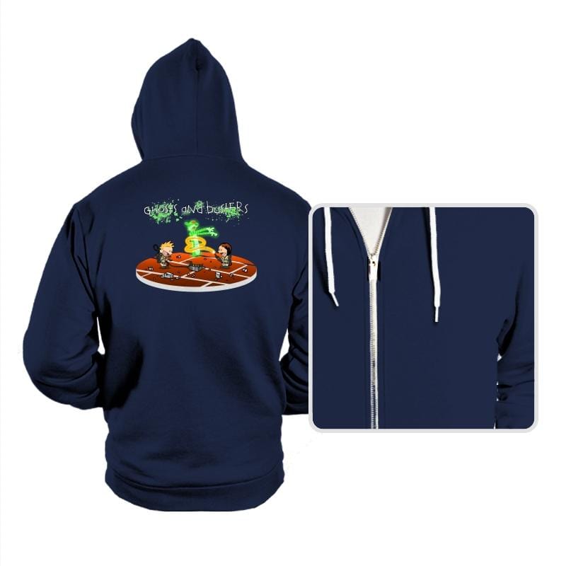 Ghosts and Busters - Hoodies Hoodies RIPT Apparel Small / Navy