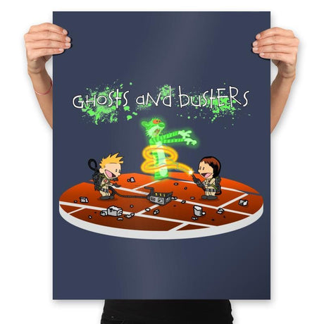 Ghosts and Busters - Prints Posters RIPT Apparel 18x24 / Navy