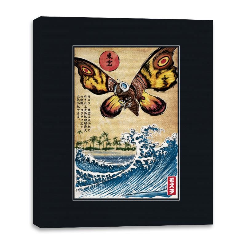 Giant Moth in Japan - Canvas Wraps Canvas Wraps RIPT Apparel 16x20 / Black