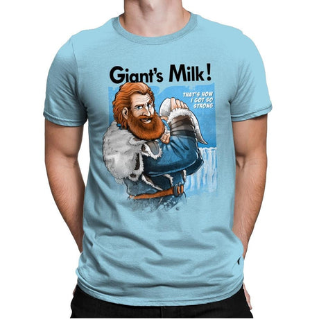 Giant's Milk! - Mens Premium T-Shirts RIPT Apparel Small / Light Blue