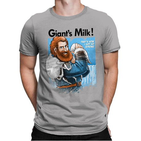 Giant's Milk! - Mens Premium T-Shirts RIPT Apparel Small / Light Grey
