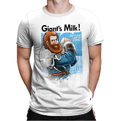 Giant's Milk! - Mens Premium T-Shirts RIPT Apparel Small / White
