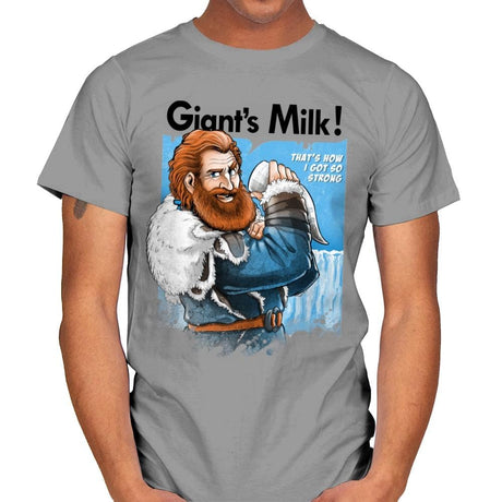 Giant's Milk! - Mens T-Shirts RIPT Apparel Small / Sport Grey