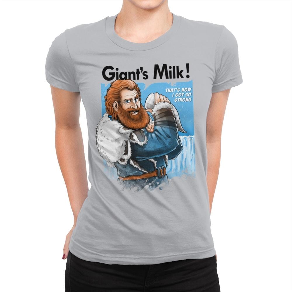 Giant's Milk! - Womens Premium T-Shirts RIPT Apparel Small / Heather Grey