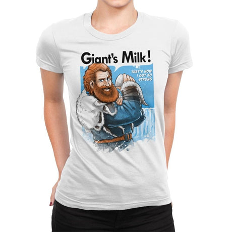 Giant's Milk! - Womens Premium T-Shirts RIPT Apparel Small / White