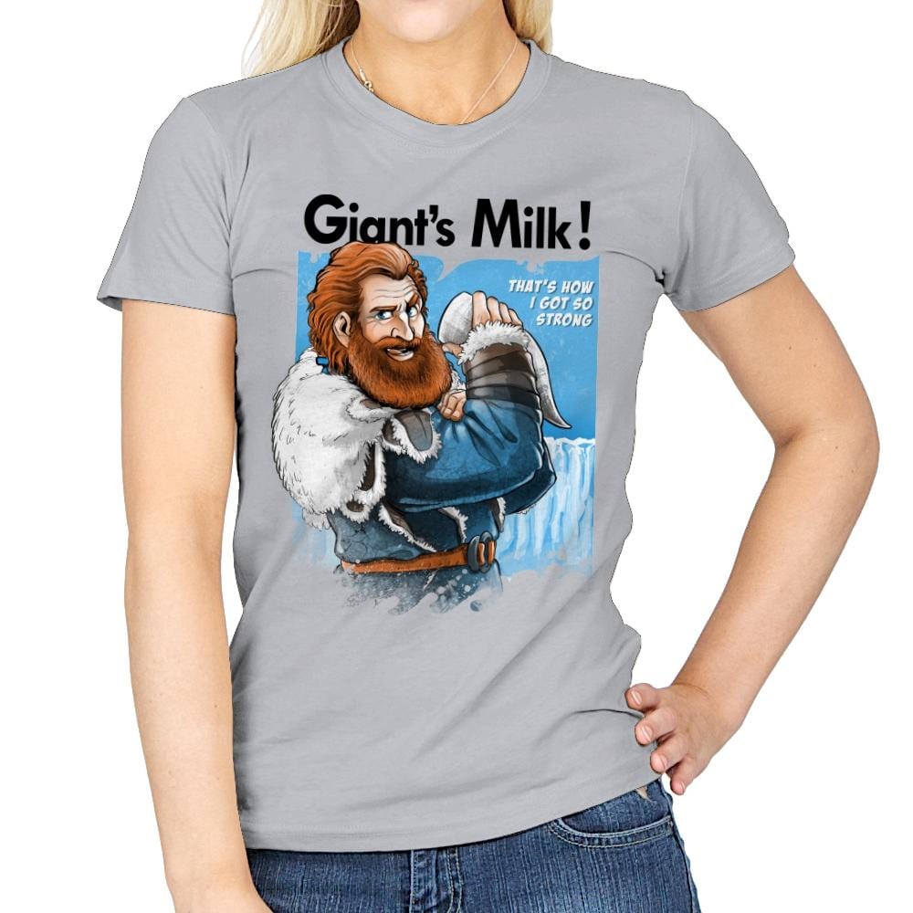 Giant's Milk! - Womens T-Shirts RIPT Apparel Small / Sport Grey
