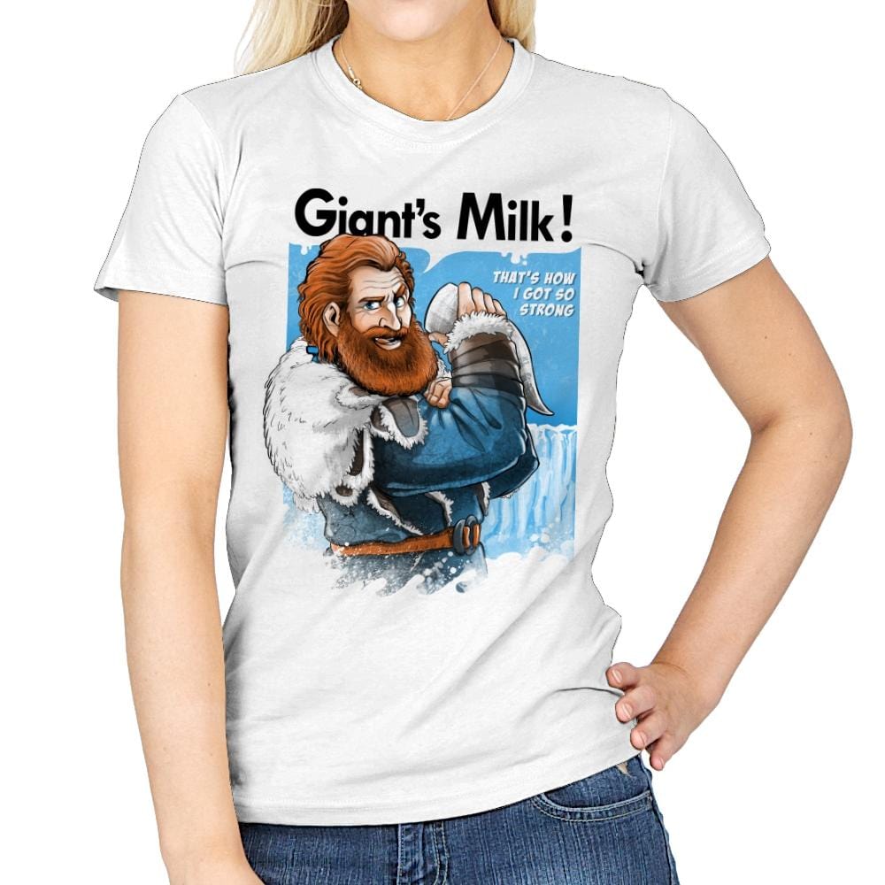 Giant's Milk! - Womens T-Shirts RIPT Apparel Small / White