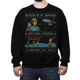 Gift Long and Prosper - Ugly Holiday - Crew Neck Sweatshirt Crew Neck Sweatshirt Gooten 4x-large / Black