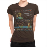 Gift Long and Prosper - Ugly Holiday - Womens Premium T-Shirts RIPT Apparel Small / Dark Chocolate