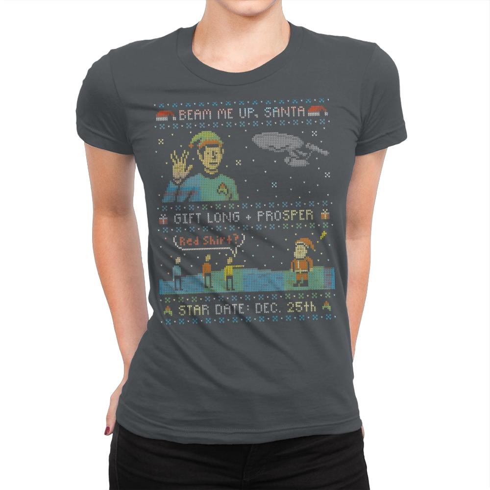 Gift Long and Prosper - Ugly Holiday - Womens Premium T-Shirts RIPT Apparel Small / Heavy Metal