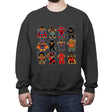 Gingerbread Heroes Villains - Crew Neck Sweatshirt Crew Neck Sweatshirt RIPT Apparel Small / Charcoal