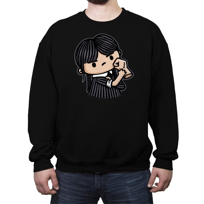 Girl Power-Wednesday - Crew Neck Sweatshirt Crew Neck Sweatshirt RIPT Apparel Small / Black