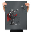 Girl with Hammer - Prints Posters RIPT Apparel 18x24 / Charcoal