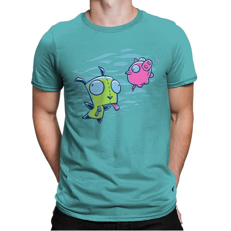 Girvana Exclusive - Mens Premium T-Shirts RIPT Apparel Small / Tahiti Blue