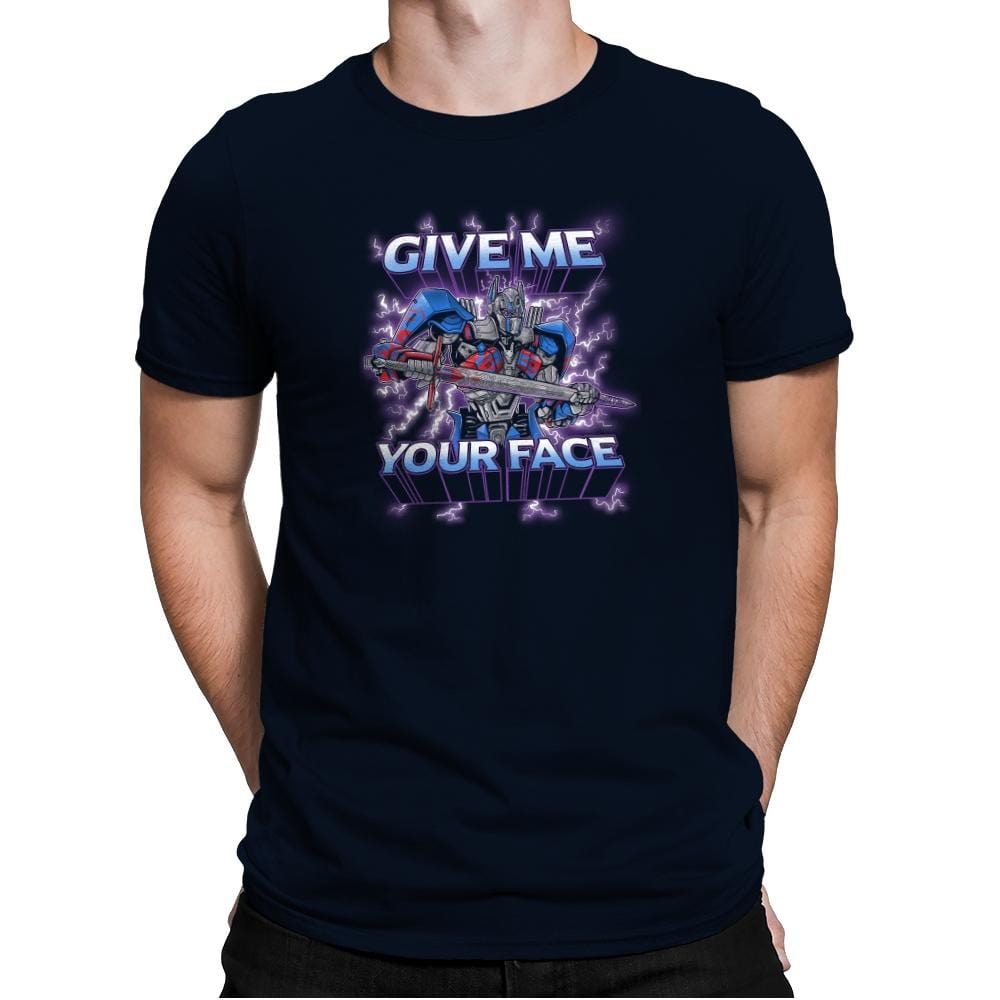 Give Me Your Face Exclusive - Mens Premium T-Shirts RIPT Apparel Small / Midnight Navy