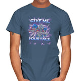 Give Me Your Face Exclusive - Mens T-Shirts RIPT Apparel Small / Indigo Blue