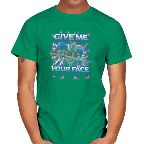 Give Me Your Face Exclusive - Mens T-Shirts RIPT Apparel Small / Kelly Green
