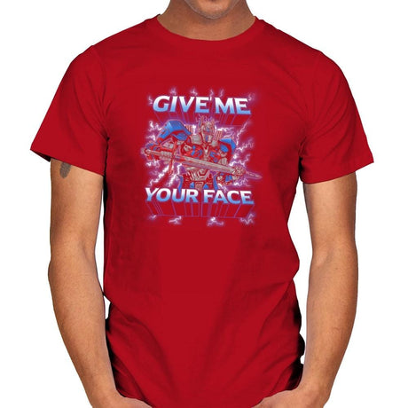 Give Me Your Face Exclusive - Mens T-Shirts RIPT Apparel Small / Red