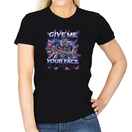 Give Me Your Face Exclusive - Womens T-Shirts RIPT Apparel Small / Black