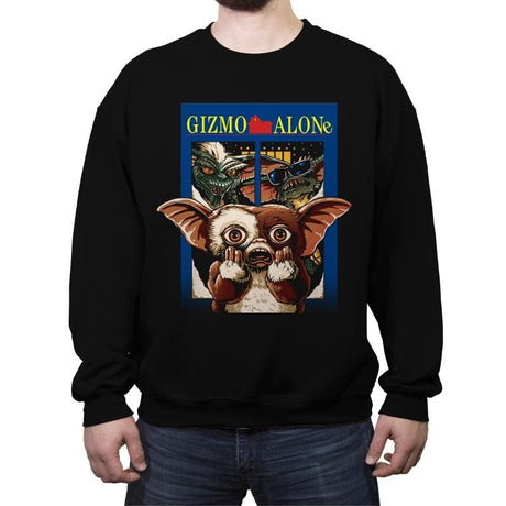 Gizmo Alone - Crew Neck Sweatshirt Crew Neck Sweatshirt RIPT Apparel Small / Black