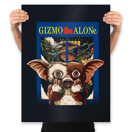 Gizmo Alone - Prints Posters RIPT Apparel 18x24 / Black