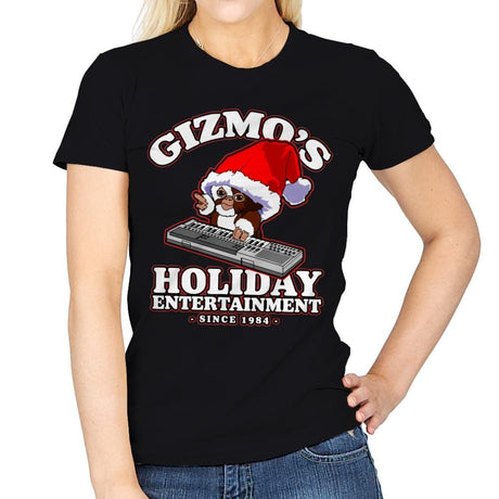 Gizmo's Holiday - Womens T-Shirts RIPT Apparel Small / Black