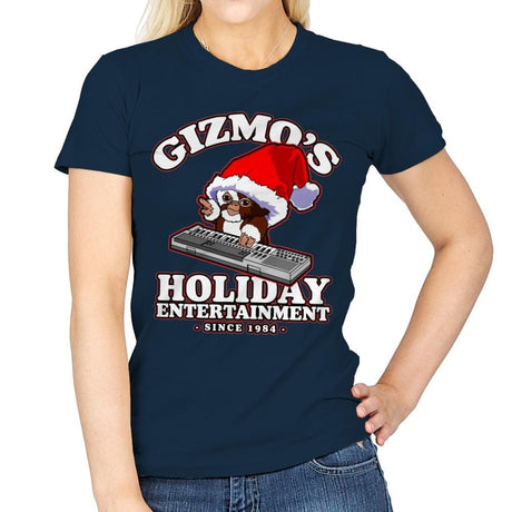 Gizmo's Holiday - Womens T-Shirts RIPT Apparel Small / Navy