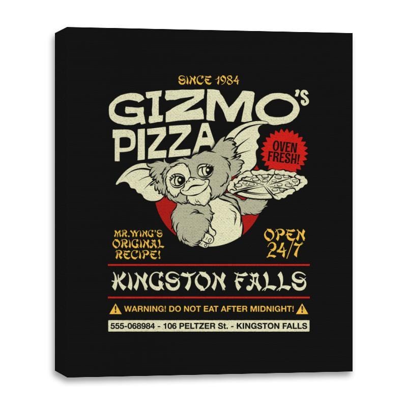 Gizmo's Pizza - Canvas Wraps Canvas Wraps RIPT Apparel 16x20 / Black