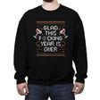 Glad this Fucking Year is Over - Crew Neck Sweatshirt Crew Neck Sweatshirt RIPT Apparel Small / Black