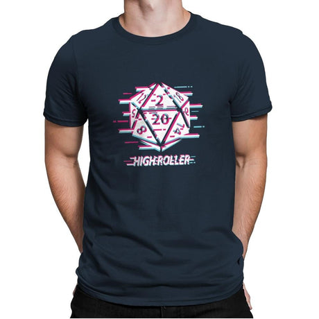Glitch D-20 - Mens Premium T-Shirts RIPT Apparel Small / Indigo