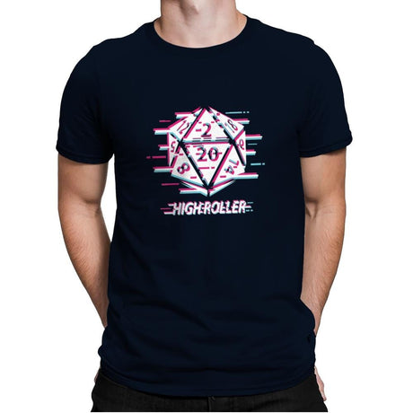 Glitch D-20 - Mens Premium T-Shirts RIPT Apparel Small / Midnight Navy