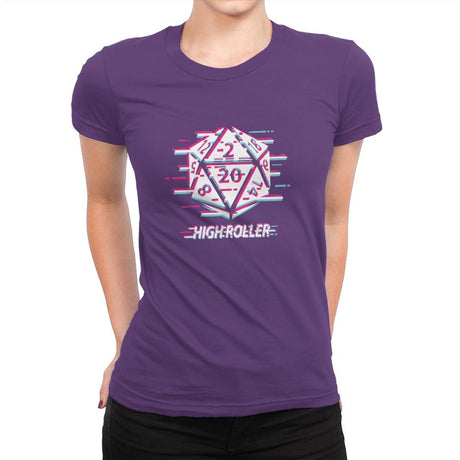 Glitch D-20 - Womens Premium T-Shirts RIPT Apparel Small / Purple Rush