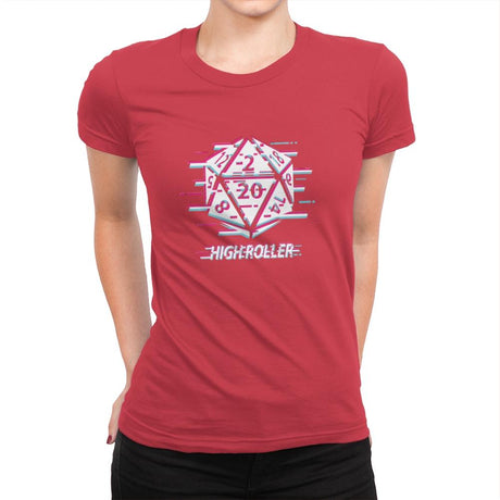 Glitch D-20 - Womens Premium T-Shirts RIPT Apparel Small / Red