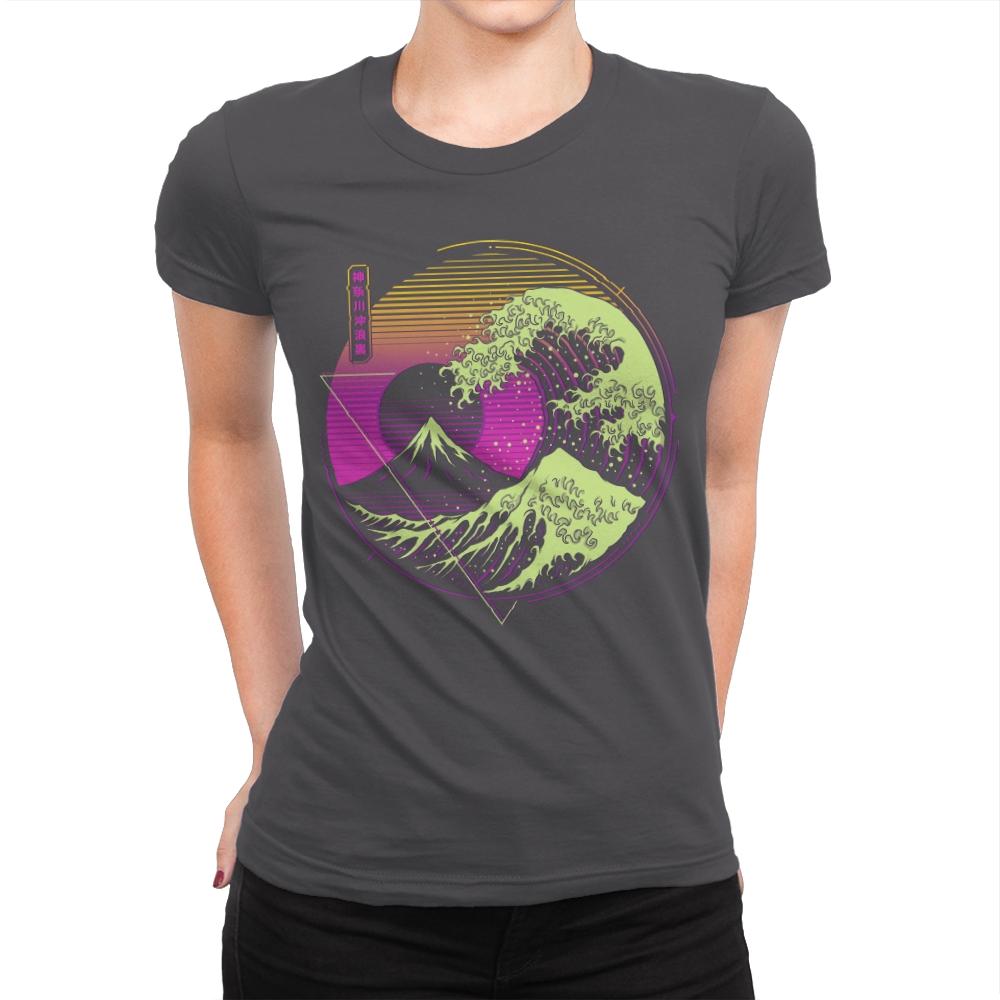 Glitch Wave - Womens Premium T-Shirts RIPT Apparel Small / Heavy Metal