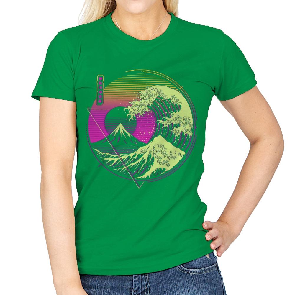 Glitch Wave - Womens T-Shirts RIPT Apparel Small / Irish Green
