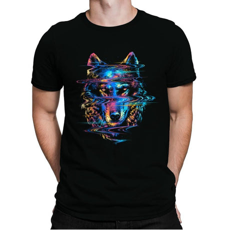 Glitch Wolf - Mens Premium T-Shirts RIPT Apparel Small / Black