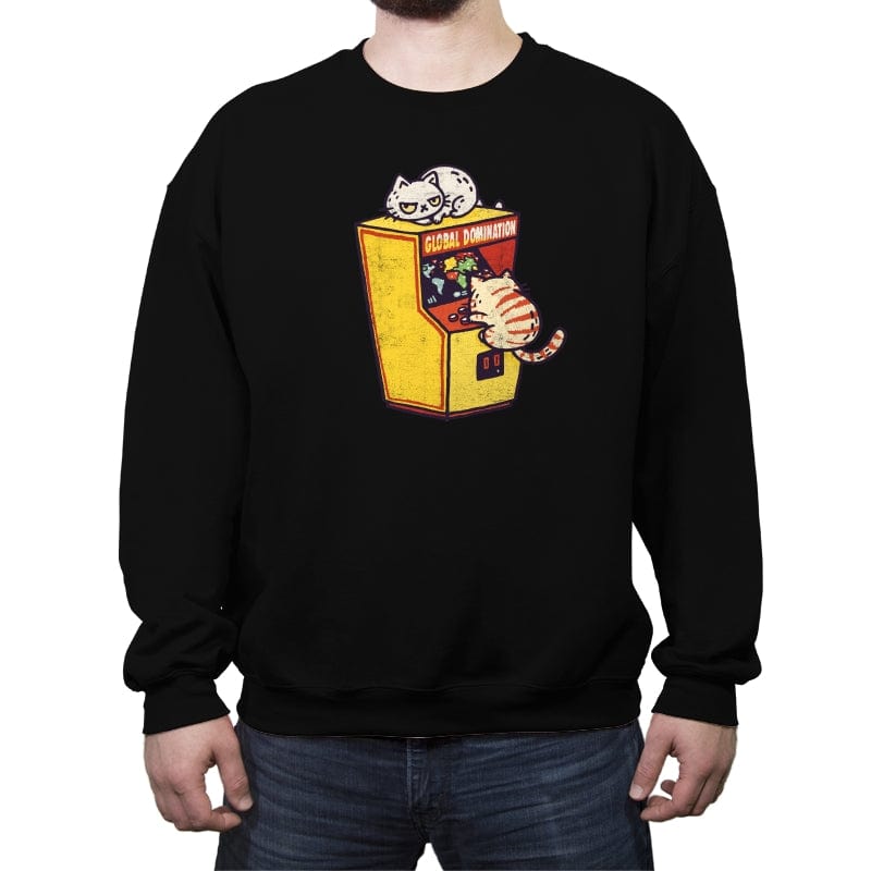 Global Domination - Crew Neck Sweatshirt Crew Neck Sweatshirt RIPT Apparel Small / Black