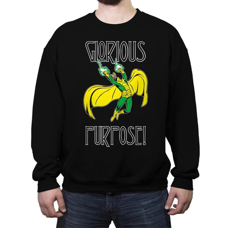 Glorious Purpose - Crew Neck Sweatshirt Crew Neck Sweatshirt RIPT Apparel Small / Black