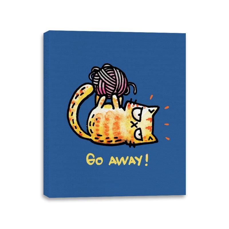 Go Away Right Meow - Canvas Wraps Canvas Wraps RIPT Apparel 11x14 / Royal