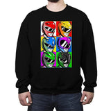 Go Go Pop Art Rangers! - Crew Neck Sweatshirt Crew Neck Sweatshirt RIPT Apparel