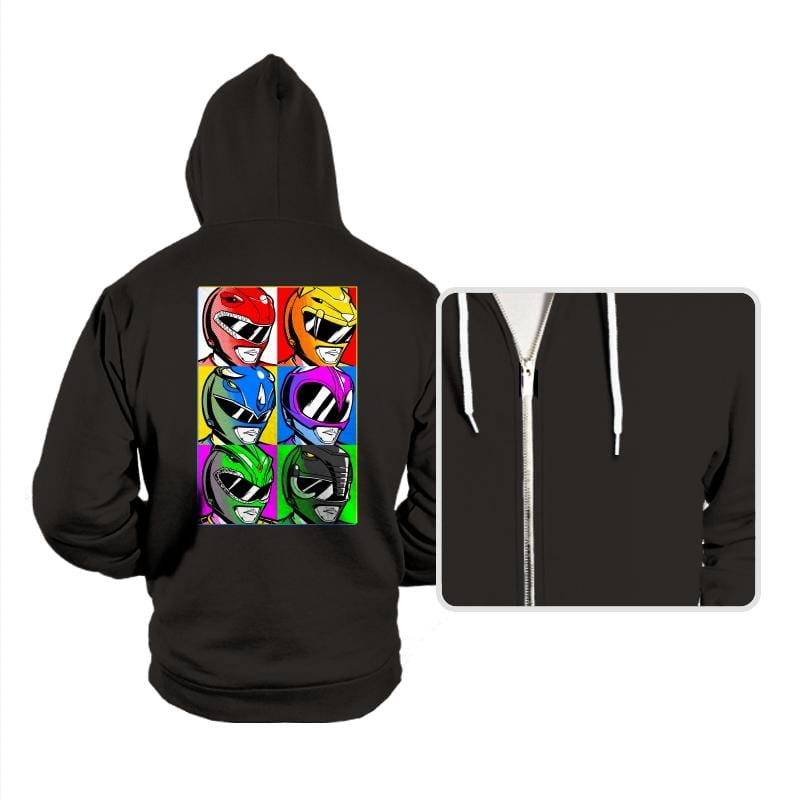 Go Go Pop Art Rangers! - Hoodies Hoodies RIPT Apparel Small / Black
