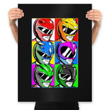 Go Go Pop Art Rangers! - Prints Posters RIPT Apparel 18x24 / Black