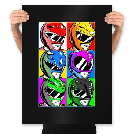 Go Go Pop Art Rangers! - Prints Posters RIPT Apparel 18x24 / Black