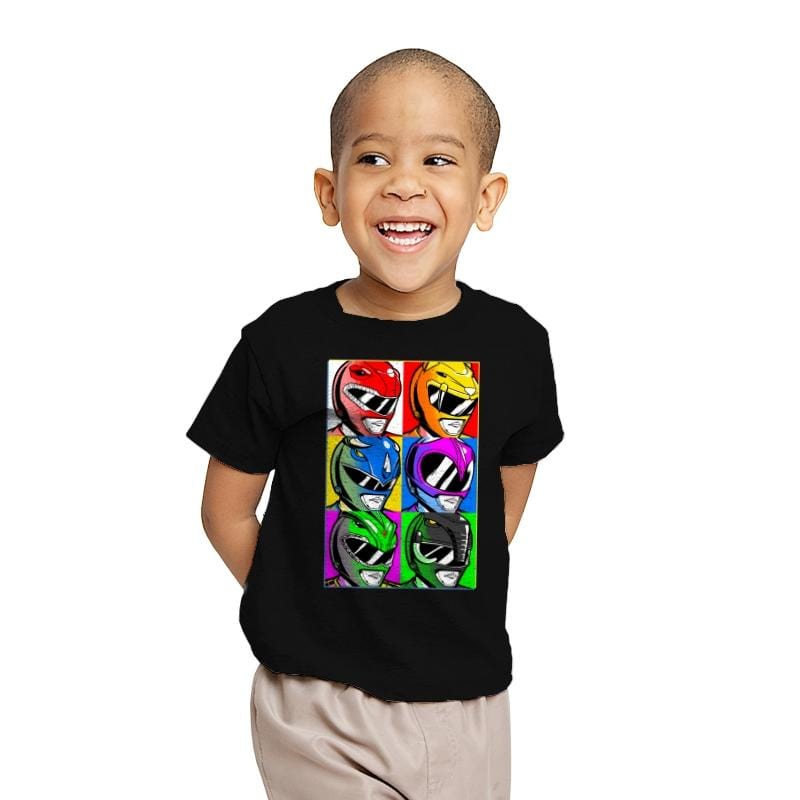 Go Go Pop Art Rangers! - Youth T-Shirts RIPT Apparel X-small / Black