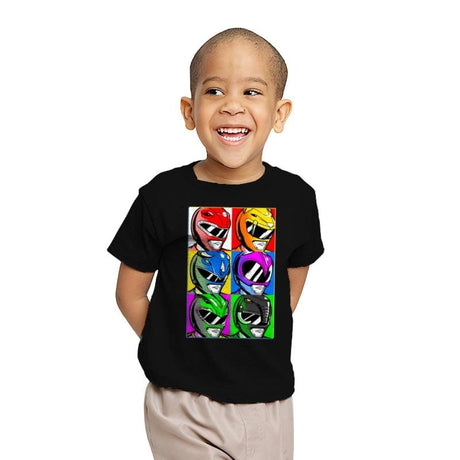 Go Go Pop Art Rangers! - Youth T-Shirts RIPT Apparel X-small / Black