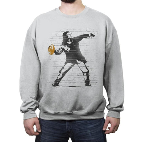 Go Long Mark! - Crew Neck Sweatshirt Crew Neck Sweatshirt RIPT Apparel Small / Sport Gray