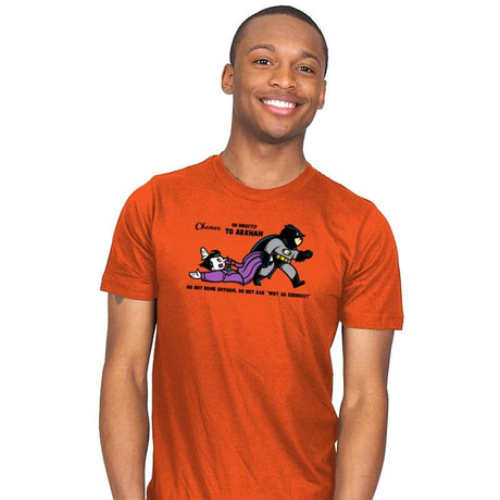 Go to Arkham  - Mens T-Shirts RIPT Apparel Small / Orange